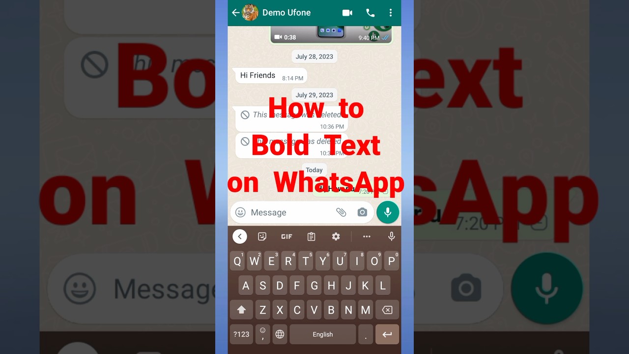 how to bold text in Whatsapp | Whatsapp text bold | how to send bold text message on WhatsApp