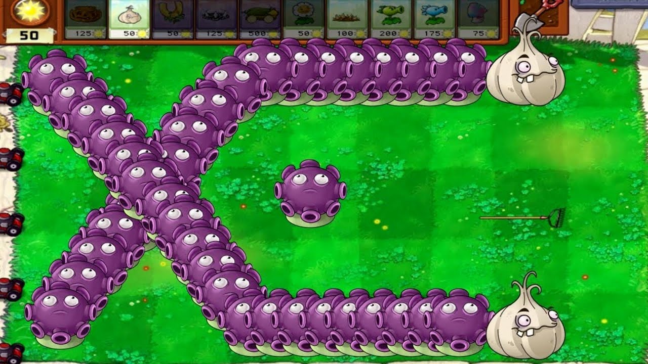 PvZ hack [Gloom-shroom + Garlic] vs Zombies Survival. Gameplay