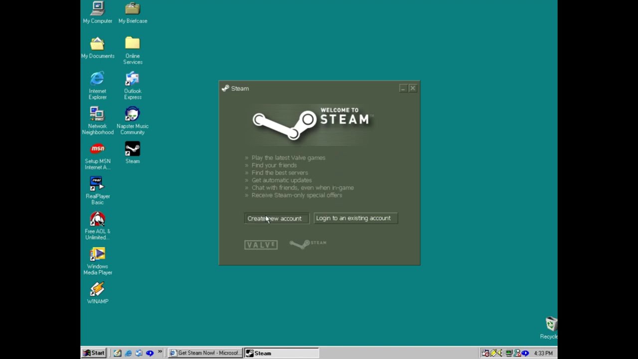 Installing Steam in 2003… when gaming felt different.
