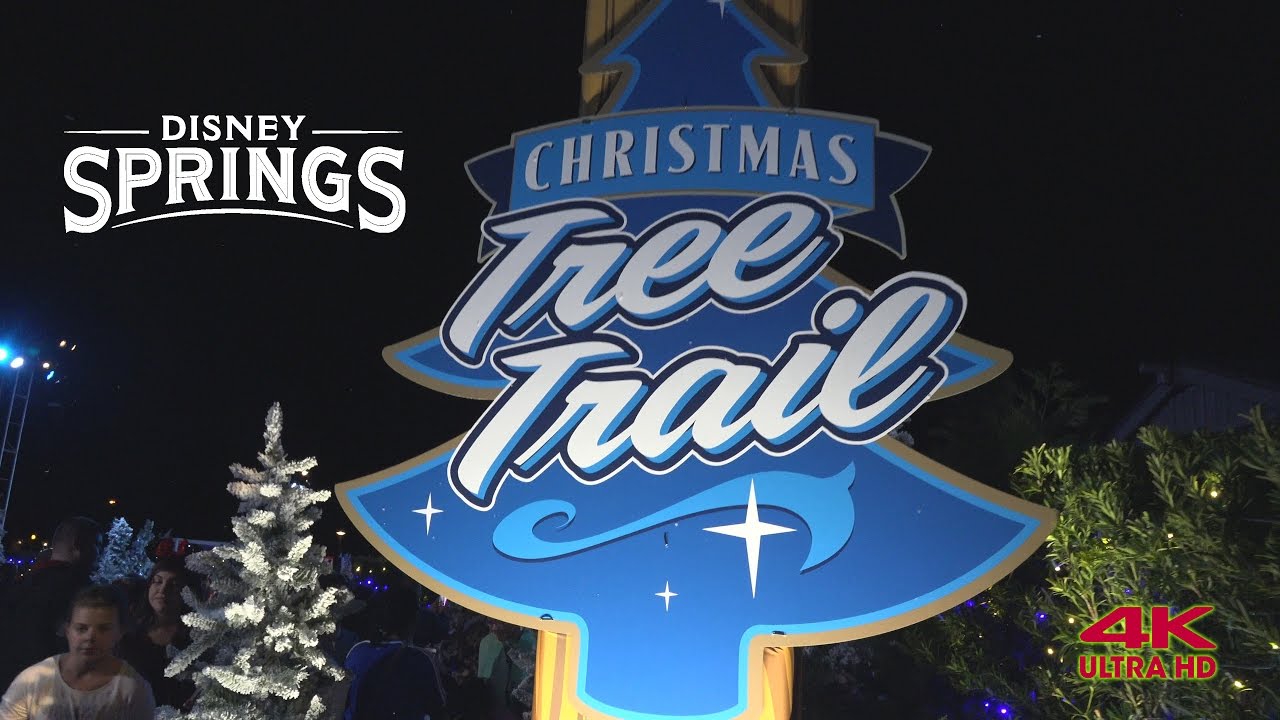 Disney Springs Christmas Tree Trail [4K]