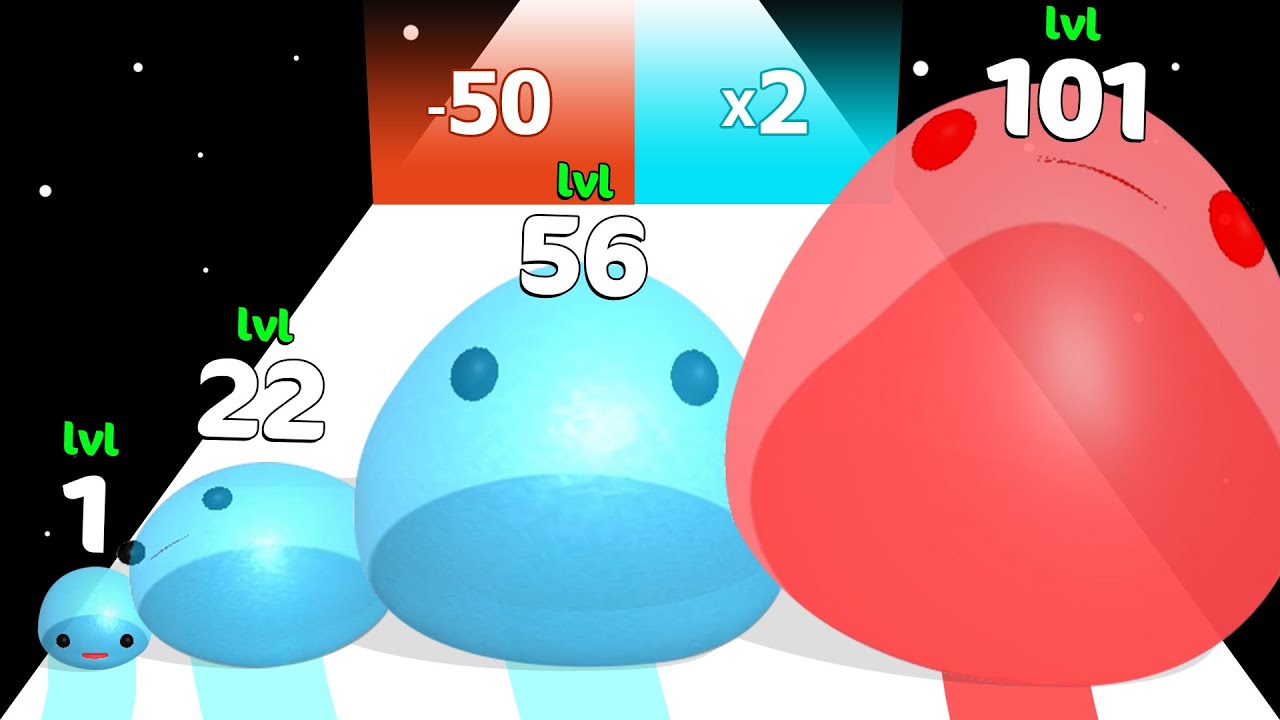 SLIME RUN RACE: ASMR Gameplay, Level Up Jelly (Max Level)
