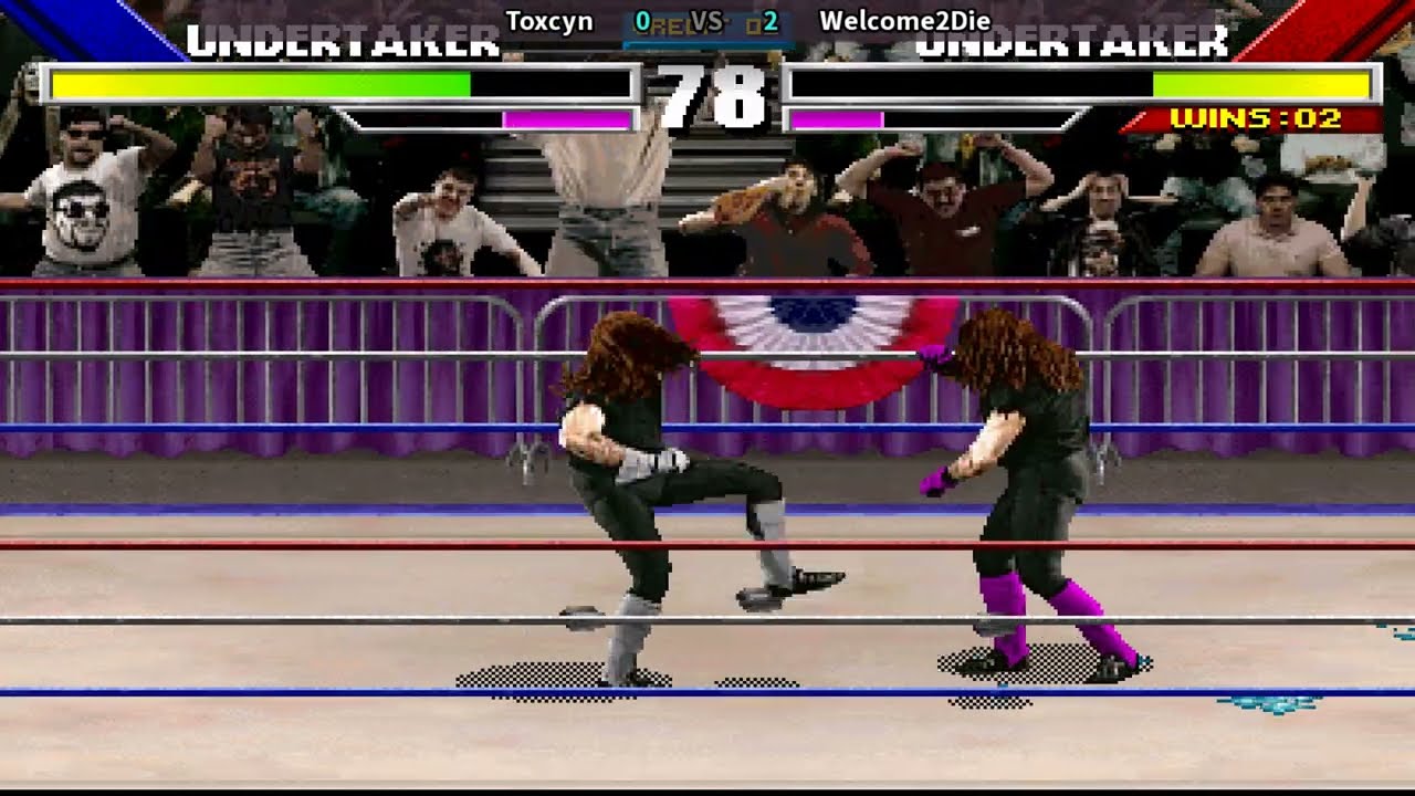 WWF Wrestlemania FT3 Toxcyn (Doink, Razor, Undertaker) vs Welcome2Die (Undertaker)