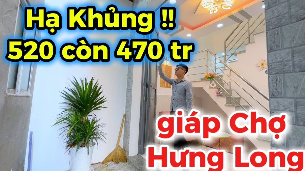  Hạ Giá Khủng ✅ 520 triệu còn 470 triệu - Bán Gấp Nhà Có Sân riêng 1 Lầu Đúc  giáp Chợ Hưng Long  