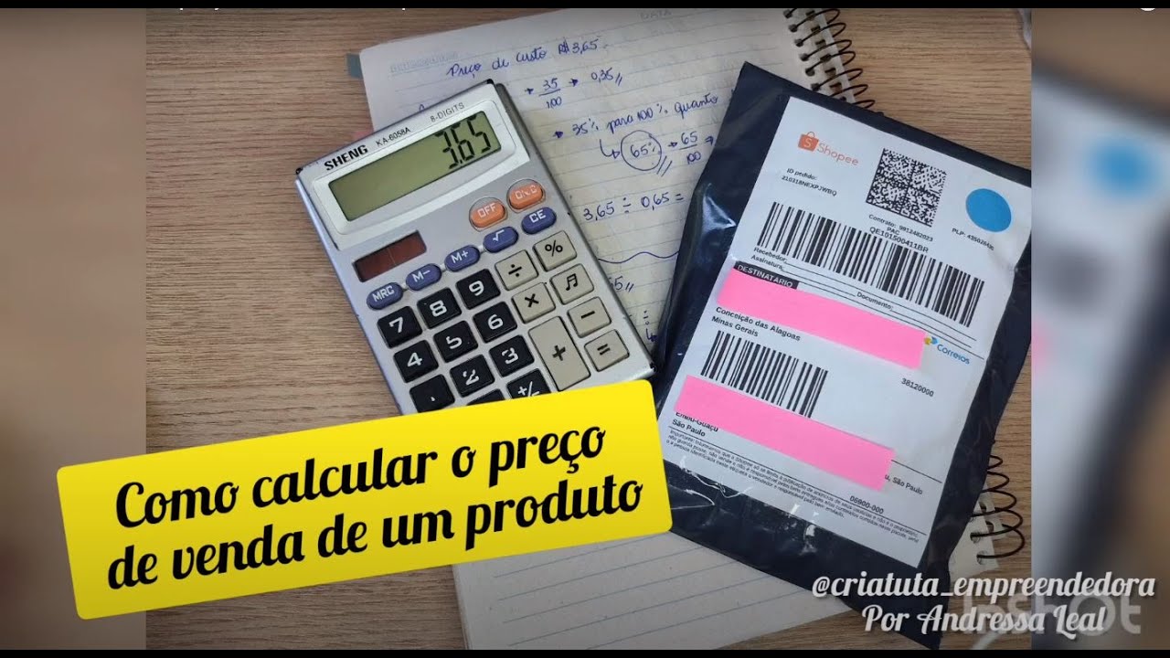 Como calcular o preço de venda de um produto.