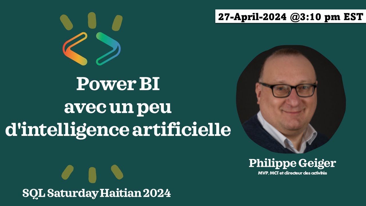 Power BI avec un peu d'intelligence artificielle - Philippe Geiger