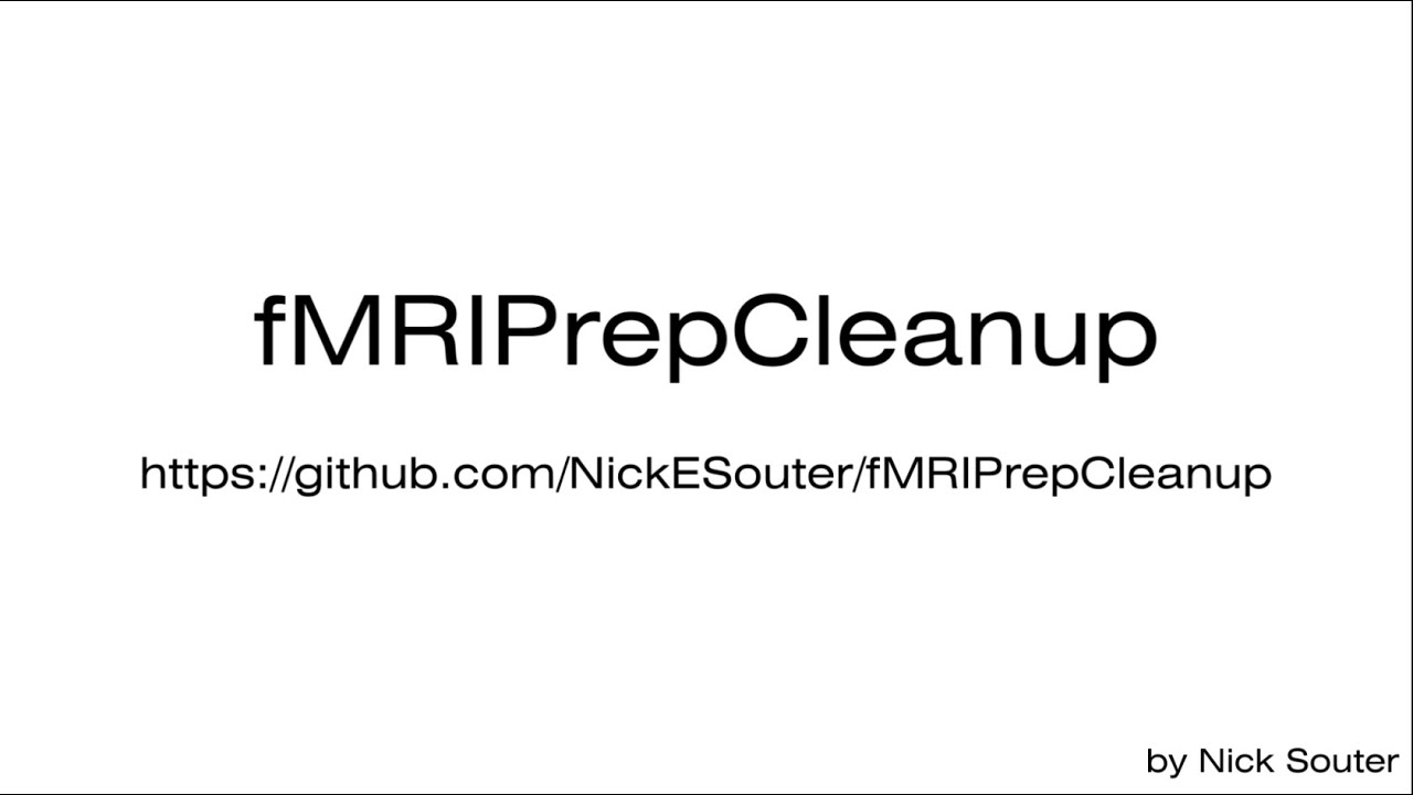 fMRIPrepCleanup: Instructions for use