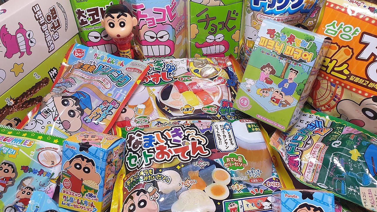 [ASMR]크레용 신짱 짱구 포핀쿠킨 젤리 과자 특집/Crayon Shin-chan Popin Cookin Sweets Jelly Collection/クレヨンシンちゃんスペシャル