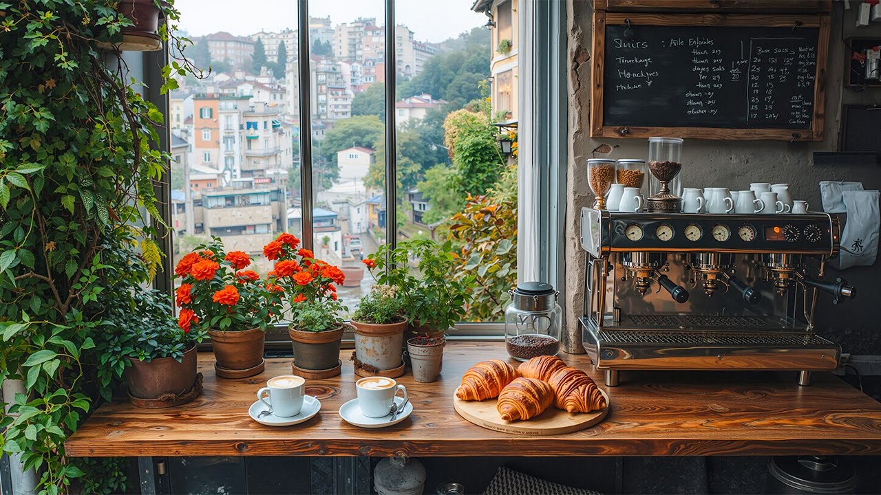 Cozy City Cafe Morning | Smooth Jazz Music with Coffee Aroma for Study & Peaceful Work