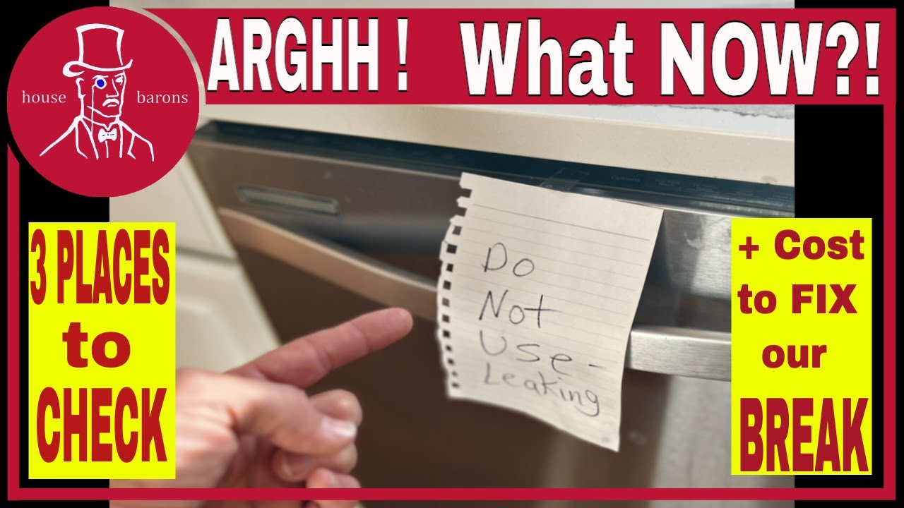 Water is leaking under the dishwasher | How to troubleshoot dishwasher leak