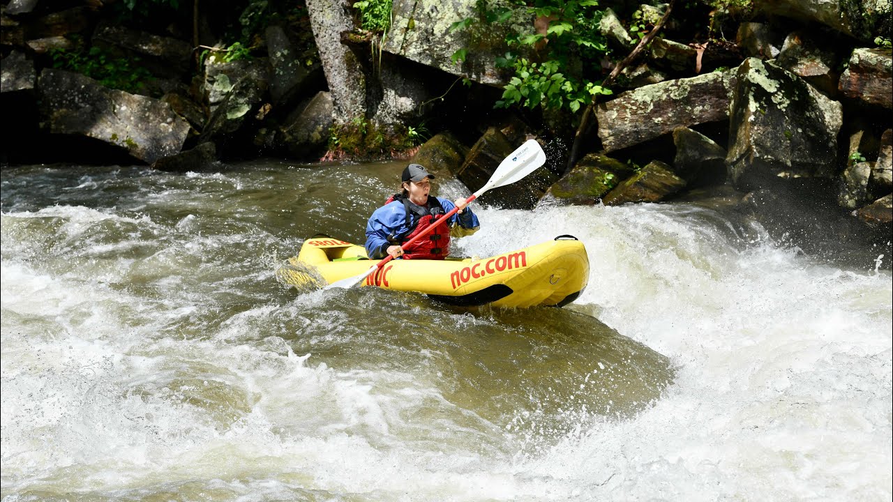 Running Nantahala Falls in a Ducky Kayak