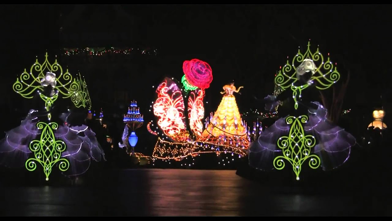 Disneyland's Paint the Night Parade - Beauty and the Beast, Disney Princesses' Section