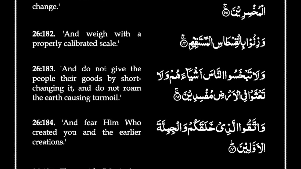 Words of Allah for unbelievers | Surah Shuaraa (the poets) part 2