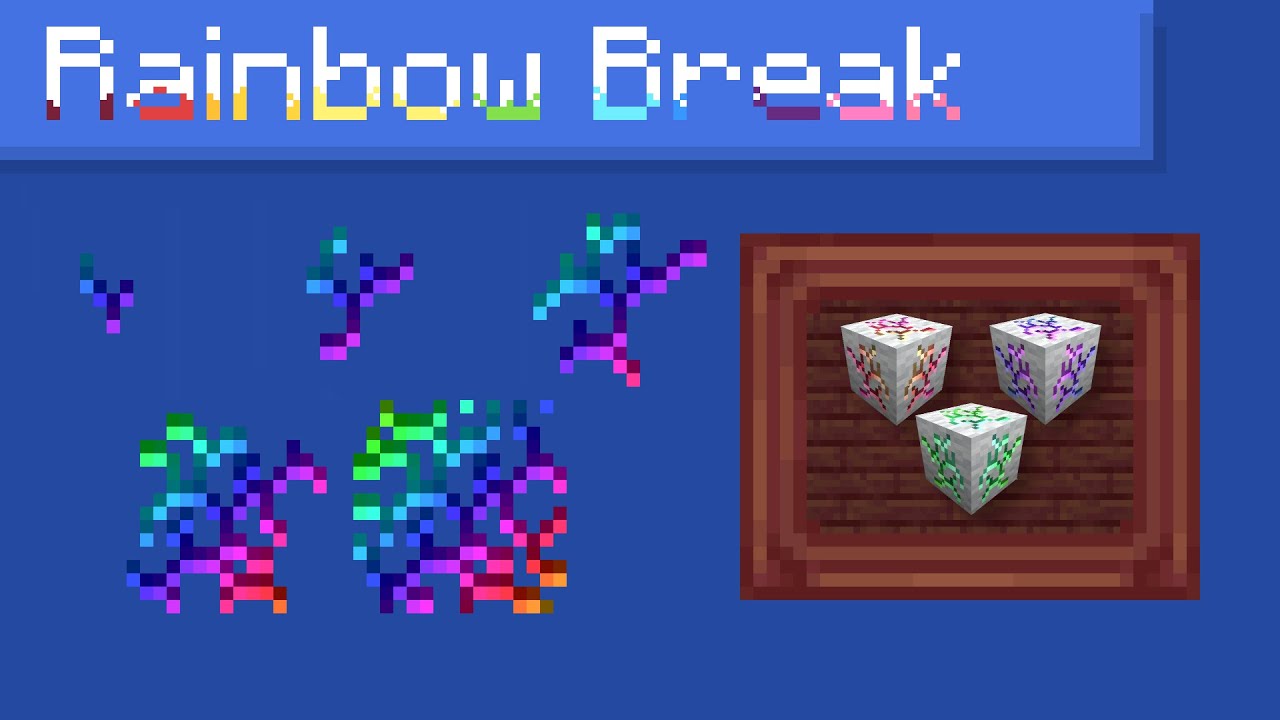 Rainbow Break Animation - A Java and Bedrock Edition Pack