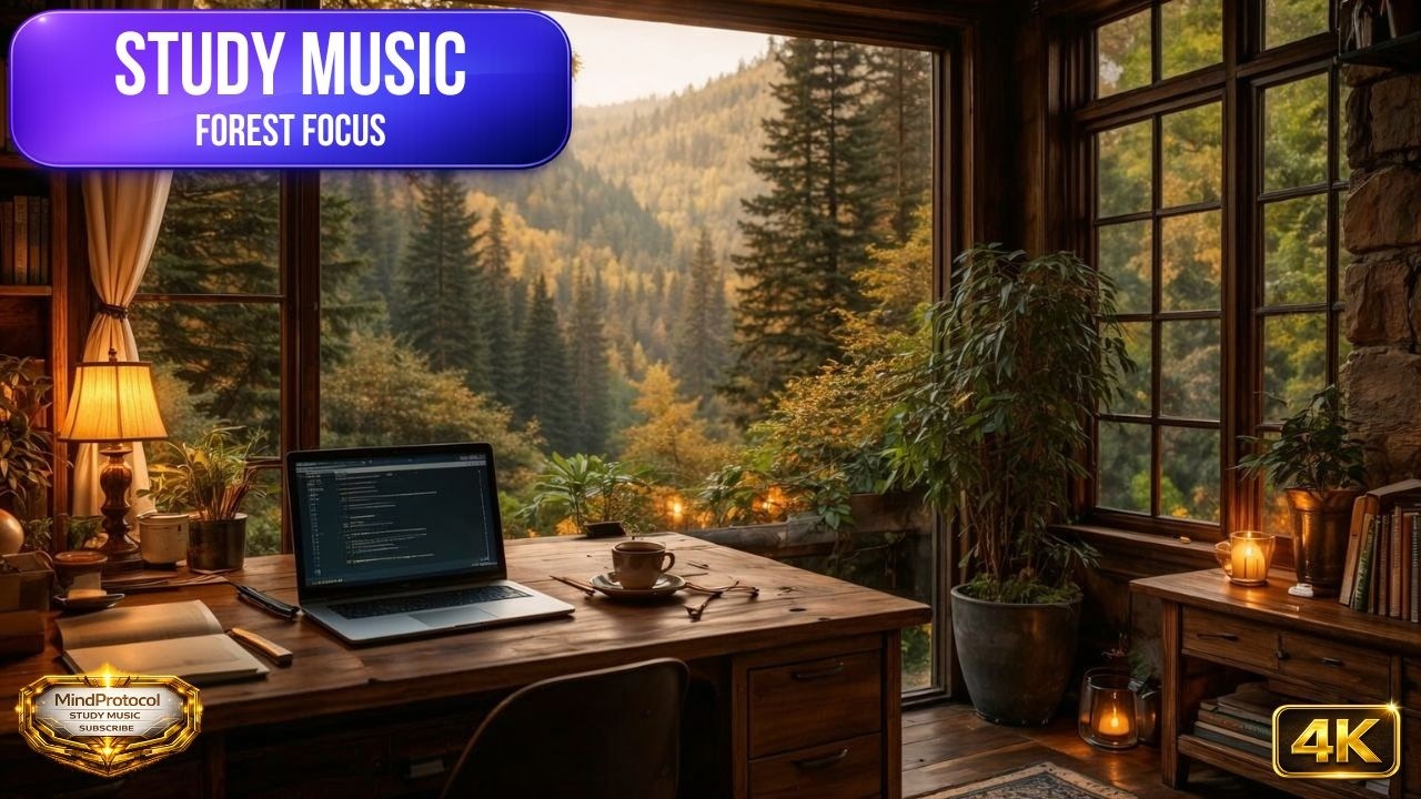 Forest Coding Study Music 🌲 Deep Focus Programming (4K)