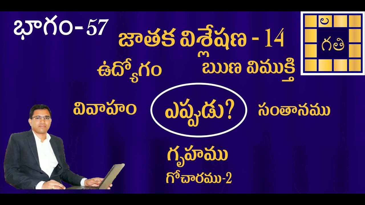 Marriage, job time prediction | వివాహం, ఉద్యోగం, ఋణవిముక్తి, సంతానము, గృహము| జాతక విశ్లేషణ - 14
