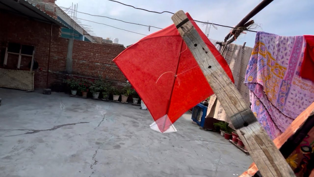 Kite looting on rooftop) 3 kite 😱😱#@PrakashSaini5555-y7p 