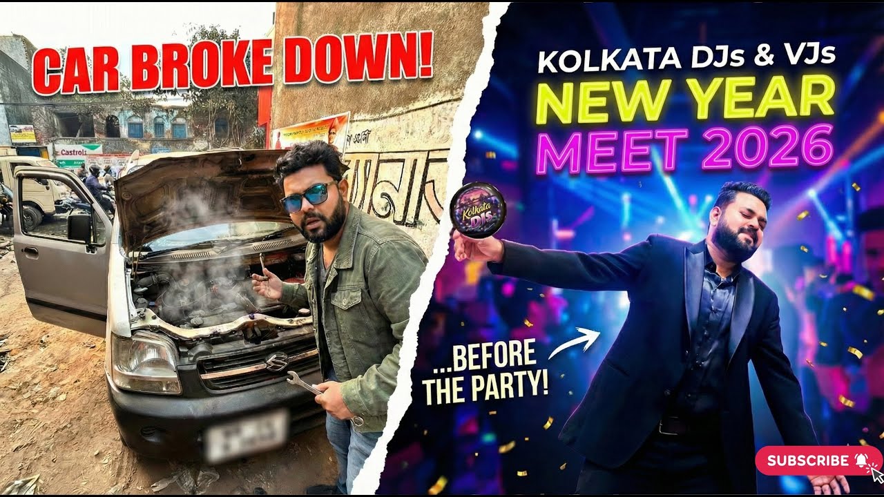 যেদিন সব ঠিকঠাক দরকার, সেদিনই গাড়িটা একটু disturb করে😒,met with my DJ & VJ frineds after long  😍