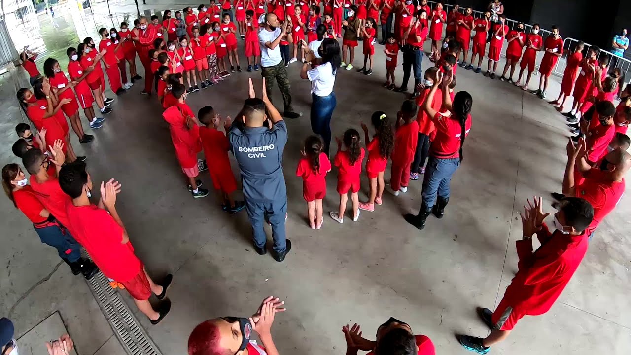Treinamento do Projeto Bombeiro Mirim Potência  em 13 de fevereiro de 2021.