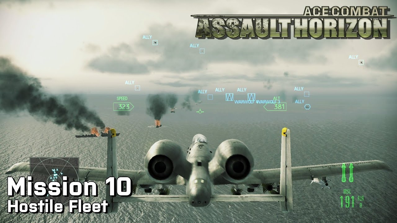 Ace Combat Assault Horizon: Миссия 10 — Вражеский флот (сложность Ace)