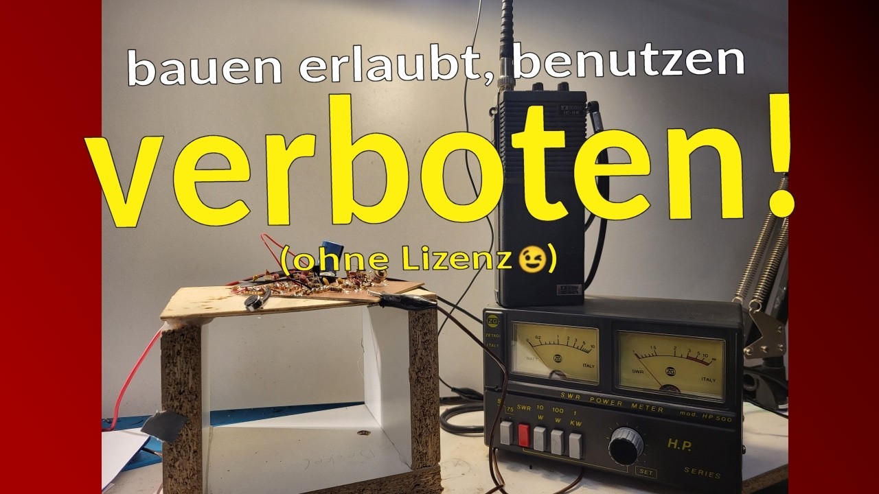 Freischwingender 2 Meter-Sender -Betrieb ohne Amateurfunklizenz verboten (und mit eigentlich auch 🙃)