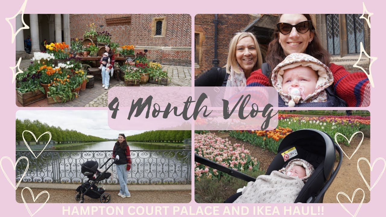 4 MONTH OLD VLOG | Hampton Court Palace Tulip Festival and IKEA Nursery Haul