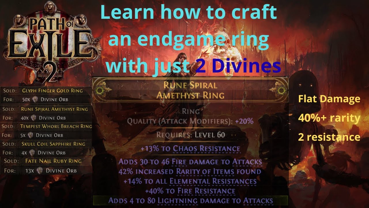 [PoE2] "Craft OP Endgame Rings Spending Only 2 Divines!"