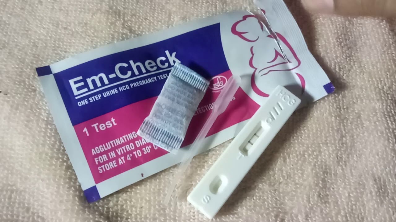 Pregnancy test kit Em check one step urine