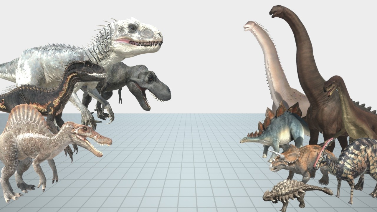 Herbivore Dinosaurs vs Carnivore Dinosaurs - Animal Revolt Battle Simulator