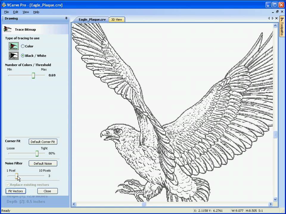 VCarve Pro - Image Tracing / Vectorization