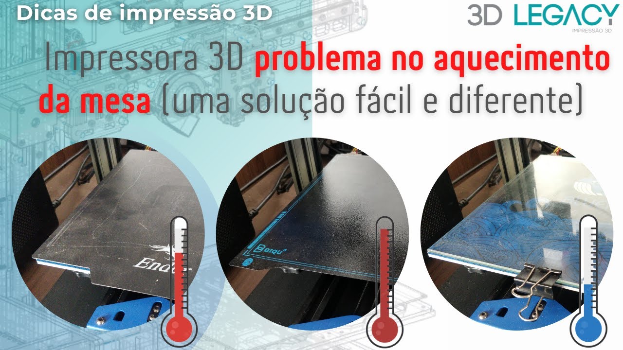 🌡️ Impressora 3D problema no aquecimento da mesa (uma solução fácil e diferente)
