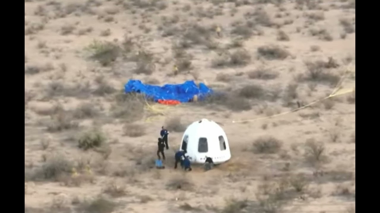 Jeff Bezos Faceplants in West Texas Desert After All-Female Blue Origin Spacefli...