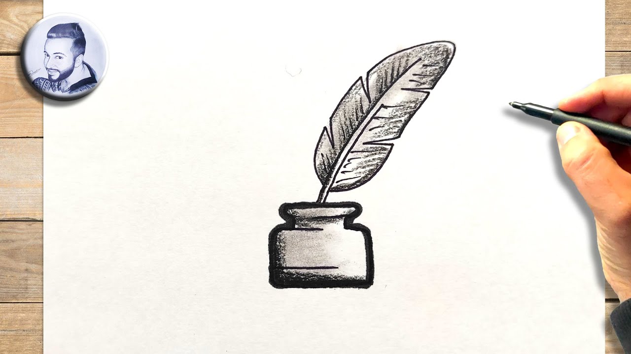 Comment dessiner un encrier facile