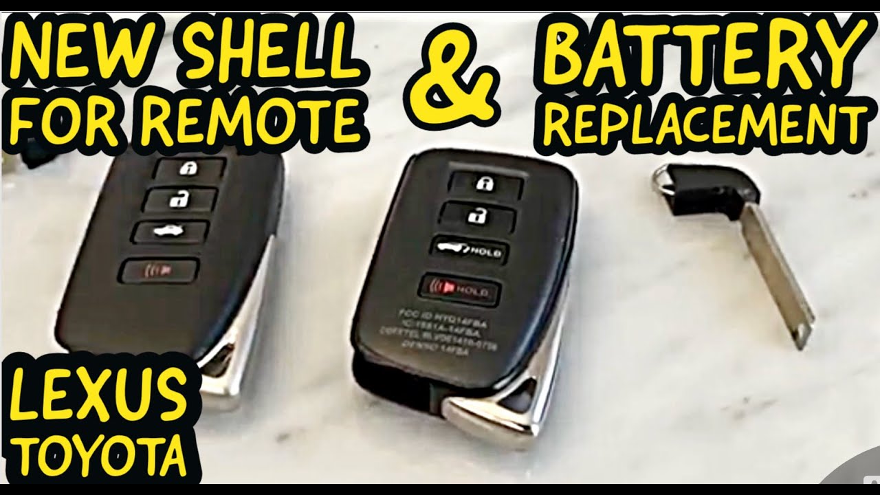 Lexus Toyota Keyfob NEW Shell - removal and Replacement and Battery  CR2032