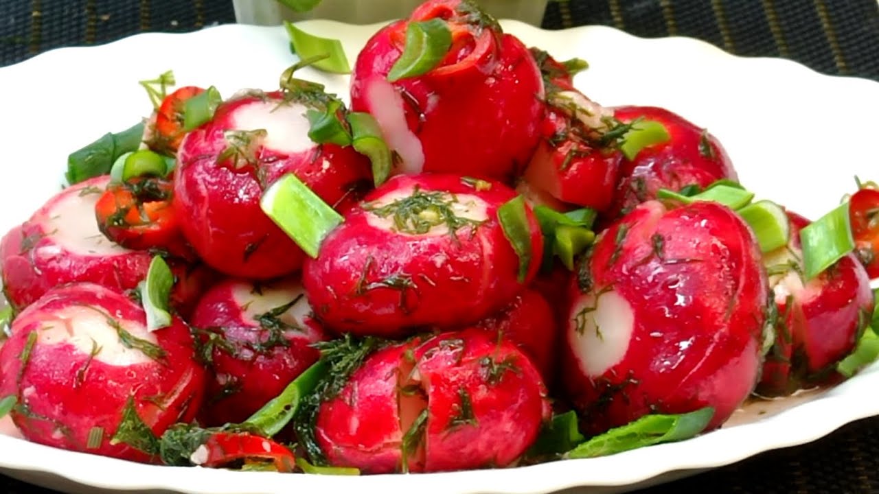 МАРИНОВАННЫЙ РЕДИС. БИТЫЙ РЕДИС. Вкусная закуска.