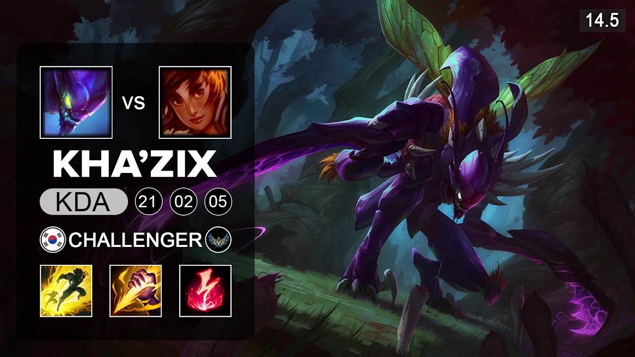 Kha'Zix vs Taliyah Jungle - KR Challenger - Patch 14.5 Season 14