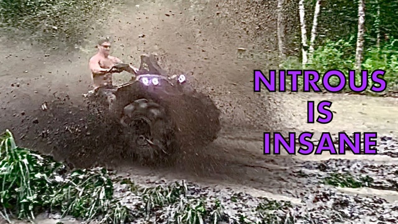 Testing the 130 HORSEPOWER Renegade on NITROUS against MUD!! FASTEST ATV I have EVER rode!