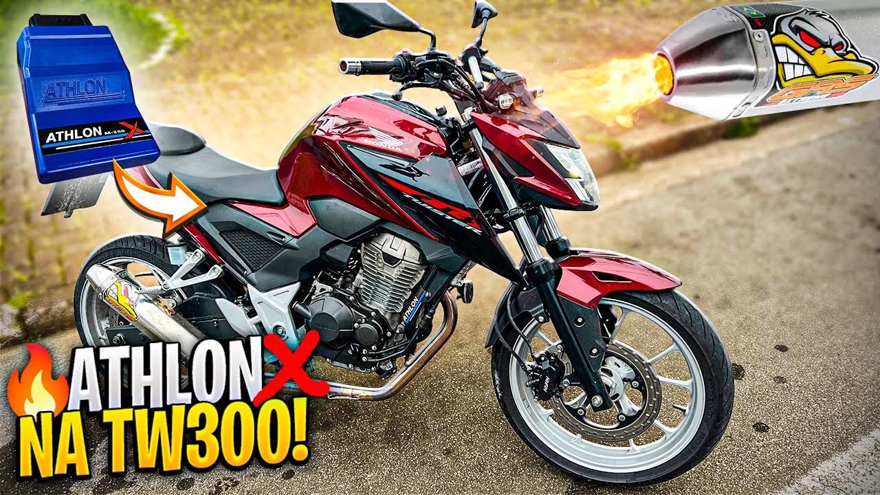 NOVO ATHLON M250-X NA CB 300F TWISTER SOLTANDO FOGO DO ESCAPE PRO NATAL🔥