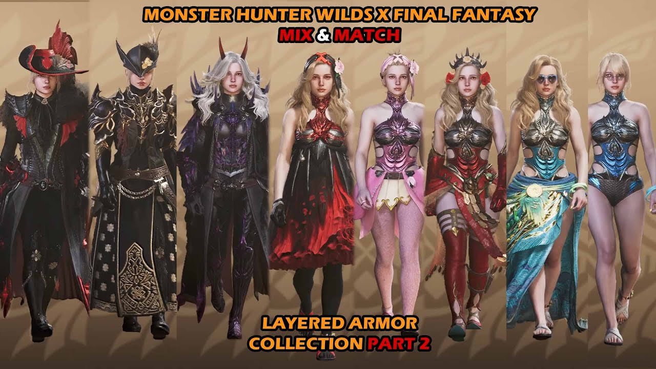 Omega Layered Armor Showcase Monster Hunter Wilds x Final fantasy Collab Part 2!