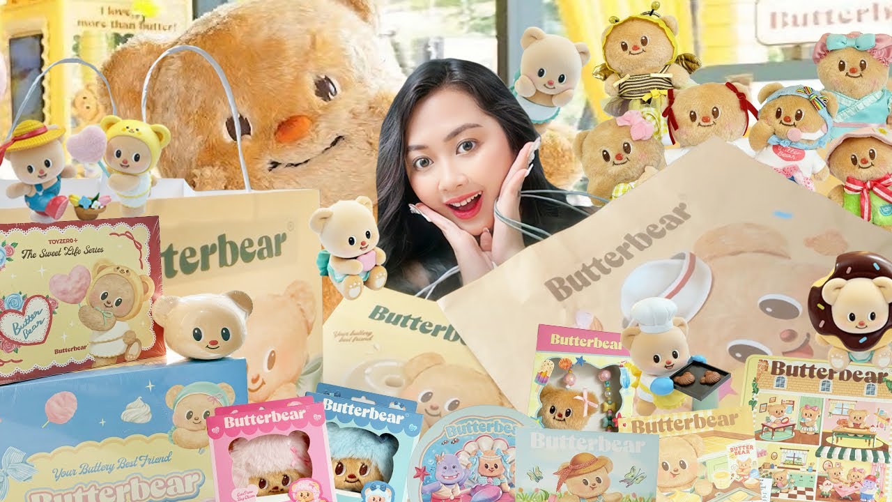 BORONG BUTTERBEAR BANYAK BANGET !! LUCU SEMUA !! 😱😍 BLIND BOX, COOKIES, BAG CHARM | Vlog Klara Tania