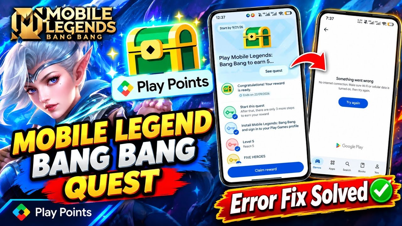 Mobile Legend Bang Bang Play Points Quest 2026 | Error Fix Solved & Earn 50 Play Points