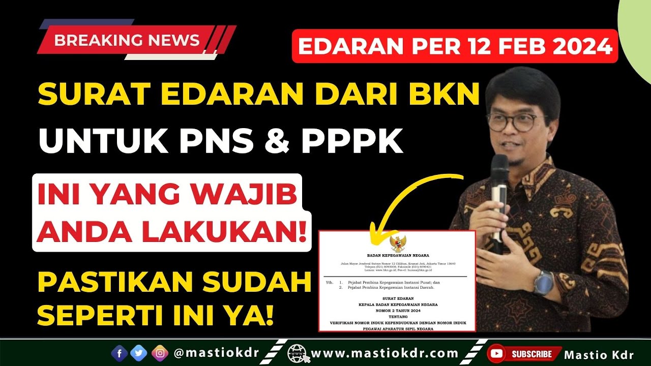 Surat Edaran BKN Untuk PNS & PPPK! Ini Wajib Anda Lakukan!
