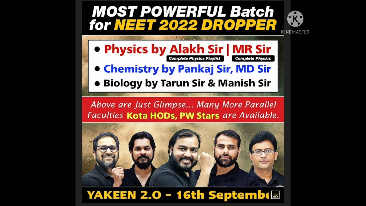 Dropper batch for neet 2022 ... Yakeen 2.O # revolution # neet # physics wallah