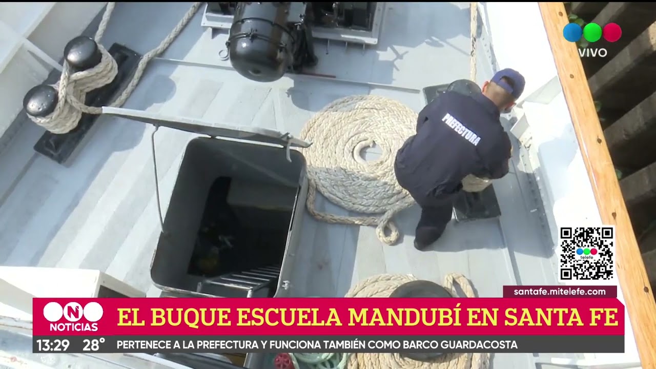 El buque escuela Mandubí está en nuestra ciudad