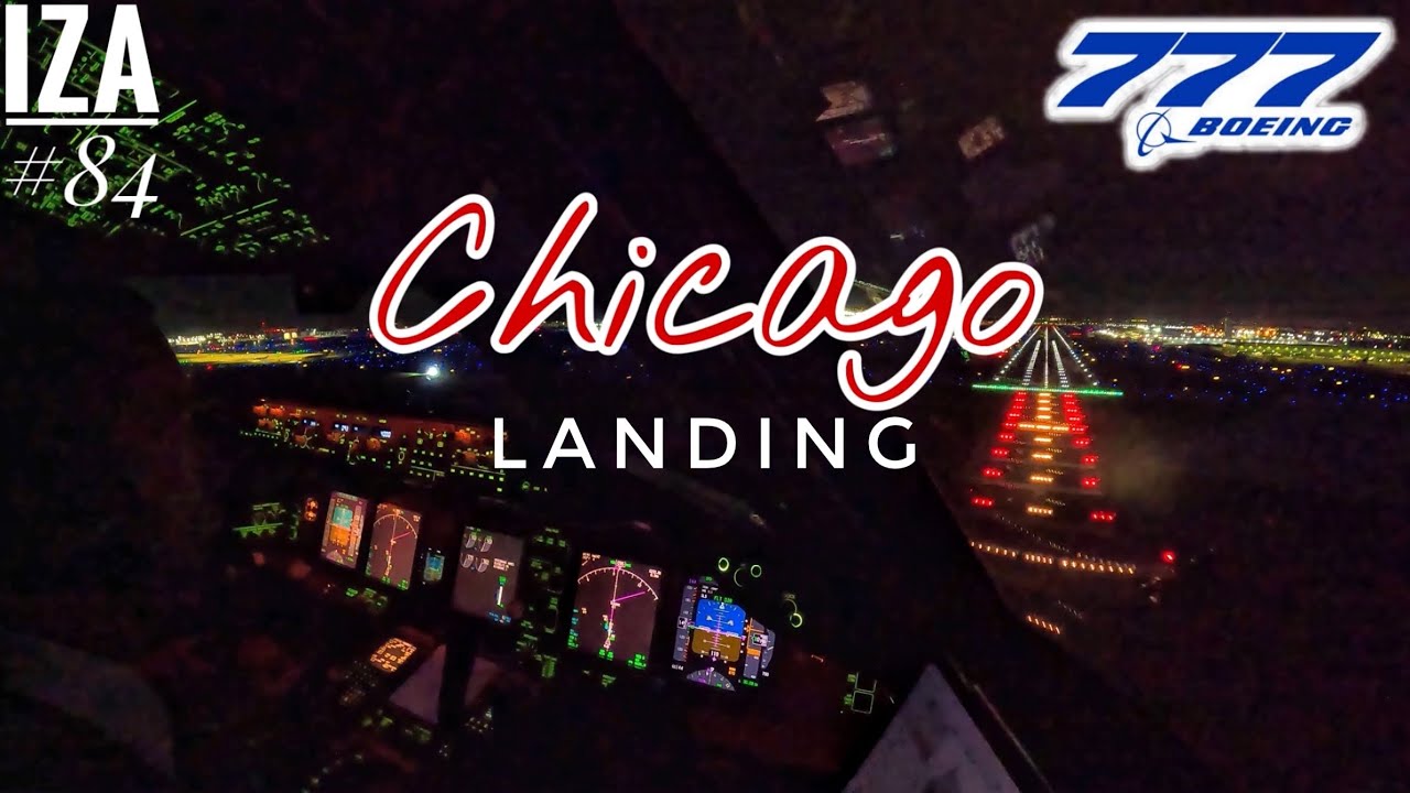 B777 ORD 🇺🇸 Chicago | LANDING 10C | 4K Cockpit View | ATC & Crew Communications