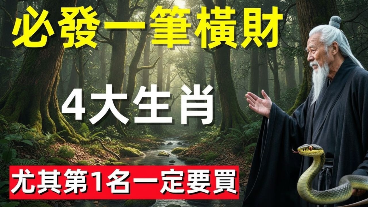 大吉兆！這4大生肖必發一筆橫財！必定一夜暴富，彩票中獎、投資翻倍！尤其第1名一定要買！轉發給家人一起沖！#修行思維 #修行 #福報 #禪 #道德經 #覺醒 #開悟 #禅修📿