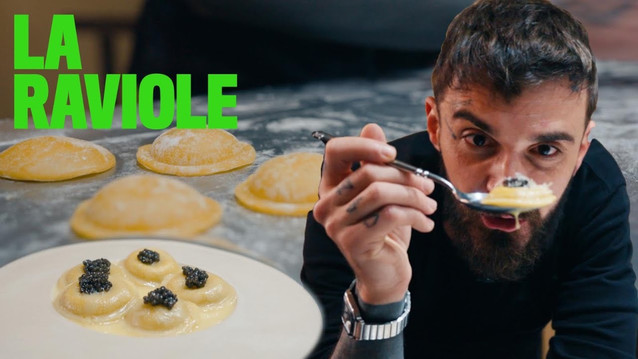 Recette de ravioles d'Ossau-Iraty et Caviar d'Aquitaine par le chef Guillaume Sanchez