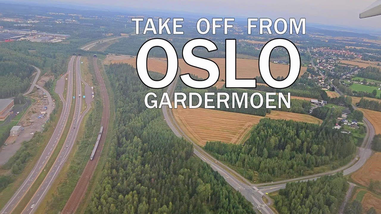 OSLO TAKE OFF - GARDERMOEN NORWAY 4K