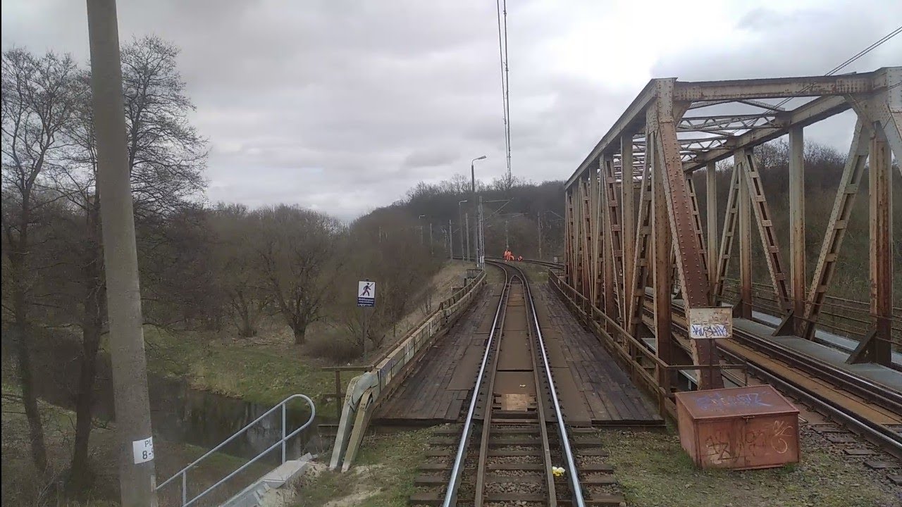 Z tyłu pociągu: Goleniów - Szczecin Dąbie