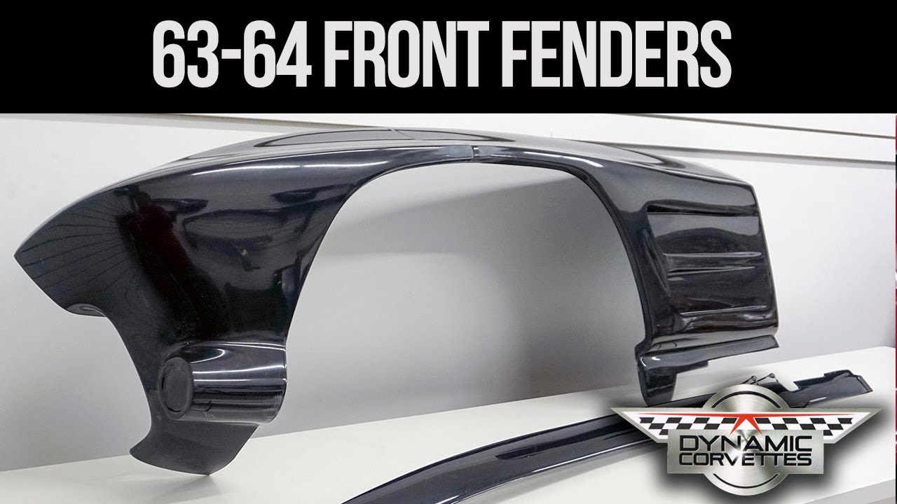 C2 1963-1964 Fiberglass Front Fenders. 1.5 Inch Flare With Bonding Strips
