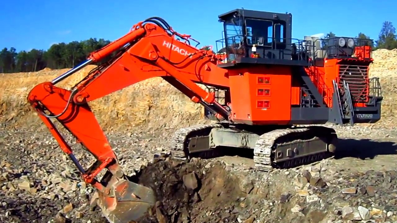 Hitachi EX1900-6 Top Loading Caterpillar 785B's